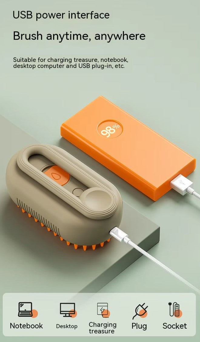 Clover & Tail™ MistEase - Steam Grooming Brush for Dogs & Cats
