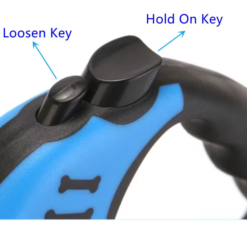 AutoRetract™ Dog Leash by Clover & Tail – Dual Sizes with One-Touch Brake & Lock for Safe, Tangle-Free Walks