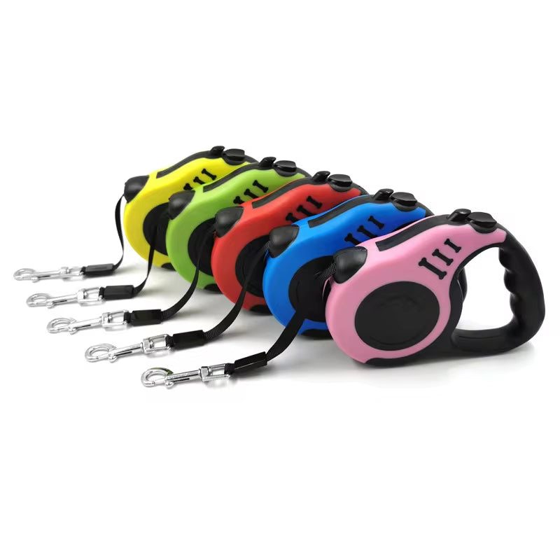 AutoRetract™ Dog Leash by Clover & Tail – Dual Sizes with One-Touch Brake & Lock for Safe, Tangle-Free Walks